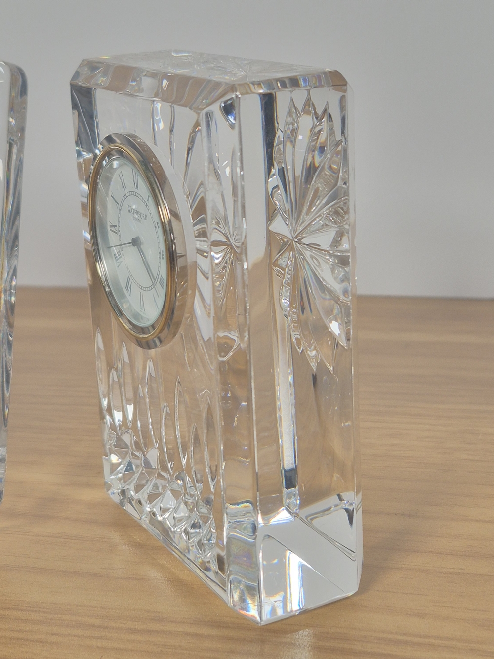 Waterford Crystal Desk Clock & Miniature Picture Frame Set Vintage Luxury Home - Picture 3 of 15